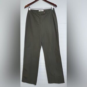 Arden B Olive Green Straight Leg Pants Women’s Flat Front Pant Size 4
